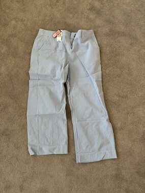 Vineyard Vines Blue & White Seersucker Wide-Leg Pants